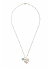 Gemshine Halskette mit Anhänger HERZ - Chalcedon in silver coloured
