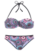 LASCANA Bügel-Bandeau-Bikini in lila bedruckt