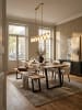 KADIMA DESIGN Esszimmerbank 140x40x45,5 cm Massivholz / Metall mit