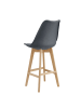 en.casa 2er-Set Barhocker Lublin in Grau (H)105cm (B)48cm (T)58cm