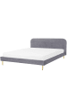 Beliani Doppelbett FLAYAT in Grau/Gold - (W) 193 x (H) 109 x (L) 215 cm