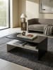 KADIMA DESIGN Moderner Couchtisch Schwarz-Weiß, 90x60 cm, Melaminharzbeschichtung