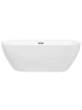 Beliani Freistehende Badewannen CARRERA in Weiß/Silber - (W) 80 x (H) 59 x (L) 170 cm