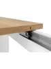 Furn.Design Esstisch weiß Landhaus und Eiche, ausziehbarer Küchentisch 160 - 215 cm