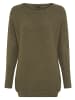 Laura Scott Fledermauspullover in khaki mélange