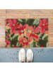relaxdays Kokosfußmatte "Blüten" in Bunt - 40 x 60 cm