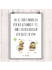 Mr. & Mrs. Panda Bild Hummeln Kleeblatt mit Spruch in Weiß