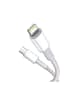 Wisam® Baseus Geflochtenes Schnell-Ladekabel Typ-C auf Lightning, PD, 20W, 1m (weiß)