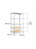 relaxdays Schwerlastregal in Grau/ Braun - (B)100 x (H)180 x (T)40 cm