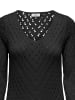 JACQUELINE de YONG Kleid Locker Leichtes Sommer Basic Midi-Strickkleid in Schwarz