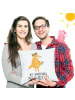 Mr. & Mrs. Panda Kuschelkissen Fuchs Blumen mit Spruch in Weiß