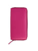Florence Geldbörse Leder fuchsia pink Damen ca. 19cm ca. 10cm