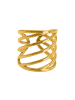 Steel_Art Mehrreihiger Ring Damen Nigid goldfarben in goldfarben