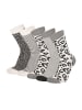 Yuhu Mädchen Socken 5er Pack mit Tiergesichtern Motivsocken in Grau