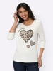Sieh an! 3/4-Arm-Shirt in ecru-schwarz