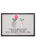 Mr. & Mrs. Panda bodenmatte Koala Luftballon mit Spruch in Grau Pastell
