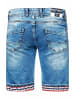 Rusty Neal Light Blue Used "NOXON" Bermuda Jeans Shorts in Blau