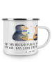 Mr. & Mrs. Panda Camping Emaille Tasse Hochzeitsreise Ewige Lieb... in Weiß