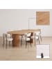 ebuy24 Essgruppe Kyoto 7-teilig Natur, weiß 210 x 100 cm
