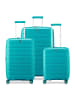 Roncato B-Flying Move 4 Rollen Kofferset 3-teilig mit Dehnfalte in turchese