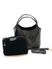 Florence Florence Schultertasche Leder schwarz ca. 23cm