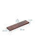 relaxdays 3 x Wandregal in Braun/ Schwarz - (B)80 x (H)4 x (T)23 cm
