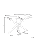 Beliani Esszimmertisch MARAMO in Silber - (W) 70 x (H) 76 x (L) 120 cm