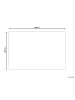 Beliani Kurzflor BASOREN in Beige/Weiß - (W) 200 x (L) 300 cm
