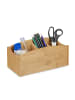 relaxdays Schreibtischorganizer in Natur - (B)26 x (H)11,5 x (T)13 cm