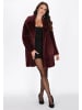 faina Women Coat in burgundy
