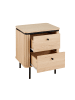 CALICOSY Nachttisch MALAGA in Helles Holz - (W) 48  x (H) 55  x (L) 40  cm