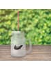 Mr. & Mrs. Panda Eiskaffee Glas Stinktier Yoga ohne Spruch in Transparent