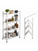 relaxdays Klappregal in Weiß - (B)71 x (H)125 x (T)34 cm