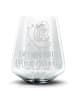 Mr. & Mrs. Panda Blümchentail Glas Stinktier Handstand mit Spruch in Transparent