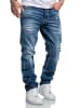 Amaci&Sons Regular Fit Destroyed Jeans KANSAS in Hellblau (Patches)