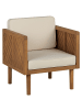 Beliani 2-tlg Sessel BARATTI in Braun/Beige