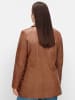 sheego Leder-Jacke in cognac