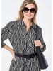 GOLDNER Kurzgröße:  Kleid in schwarz / cremeweiß / gemustert