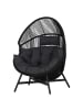 ebuy24 Gartensessel Benny Schwarz 98 x 100 cm