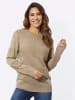 Sieh an! Langarm-Pullover in beige