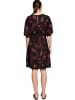 Zero  Casual-Kleid mit Bindegürtel in Black/Dark Red