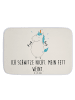 Mr. & Mrs. Panda Badematte Einhorn Fitness mit Spruch in Weiß
