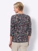 Sieh an! 3/4-Arm-Shirt in petrol-schwarz-bedruckt