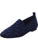 La Strada Slipper in dk. blue knitted/stones