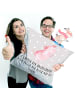 Mr. & Mrs. Panda Sofakissen Axolotl Tanzen mit Spruch in Grau Pastell