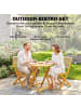 Outsunny Balkonmöbel Set,48L x 55,5B x 88H cm,Naturholz