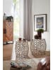 FineBuy Beistelltisch in Silber / Aluminium / 46x46x42