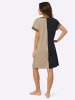 Sieh an! Nachthemd in schwarz-beige