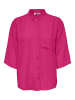 JACQUELINE de YONG 3/4 Arm Hemd in Knitteroptik Blusen Oberteil Brusttasche JDYDIVYA in Neon Pink