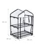 relaxdays Balkongewächshaus in Schwarz/ Transparent - (B)69 x (H)94 x (T)49 cm